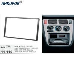 2 Din Car Radio Fascia Panel Plate For HONDA Accord Civic CR-V HR-V Stereo Refit Dash CD Holder Trim Installation Frame Kit