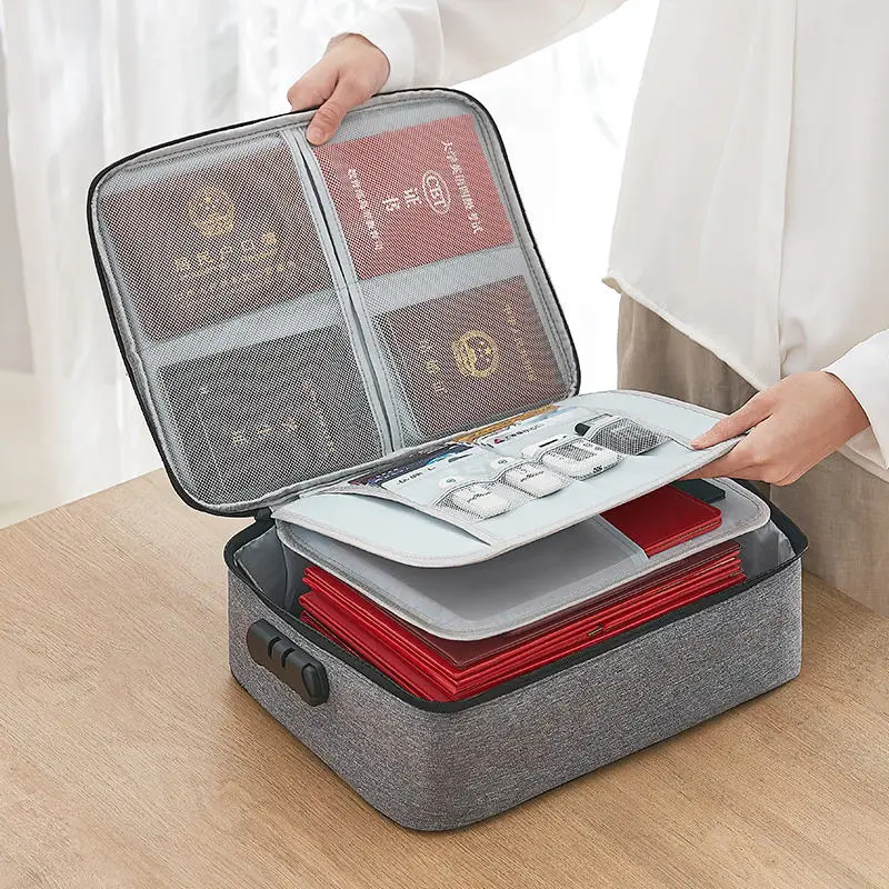 

Document Storage Bag Organizer File Holder Travel Card Office Desk Stationery School Case Box Envelope Purse Pouch Accessories