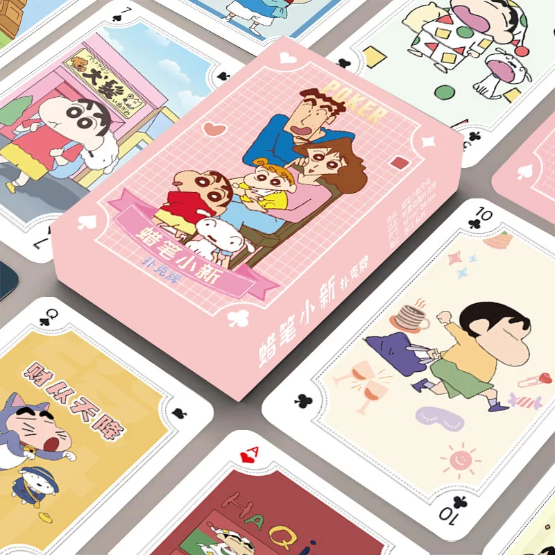 

54pcs/set New Anime Crayon Shin-Chan Kawaii Action Figure Model Toys Playing Cards High Definition Image Poker Collection Gifts