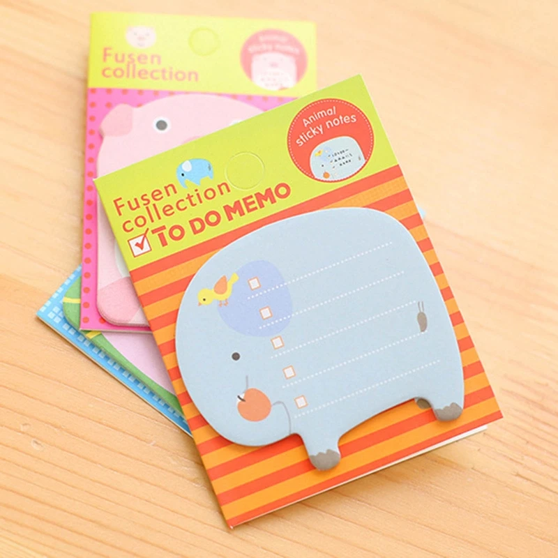 Lovely Animal Sticky Note Adhesive Notepads Posted Writing Pads Stickers 20 Sheets for Kids Teens Adult Present