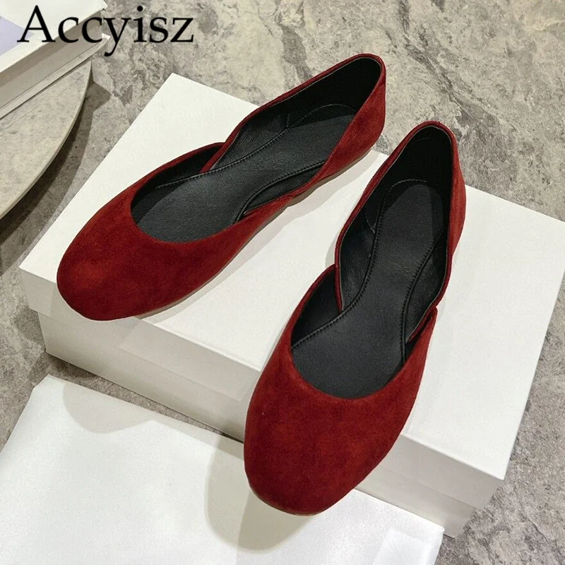 

2024 Summer New Matte Leather Shallow Mouth Lightweight Flat Shoes Round Head Solid Color Comfortable Casual Commuter Shoes