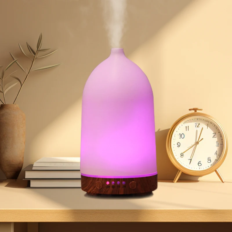 USB Essential Oil Diffuser Plastic Ultrasonic Air Humidifier 100ml Timing Function Aroma Diffuser with Colorful LED Lights