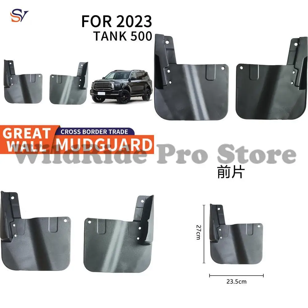 

Front & Rear Mud Flaps for 2023 Great Wall Tank 500 Easy Installation PP Rubber Material Tire Fenders Protection