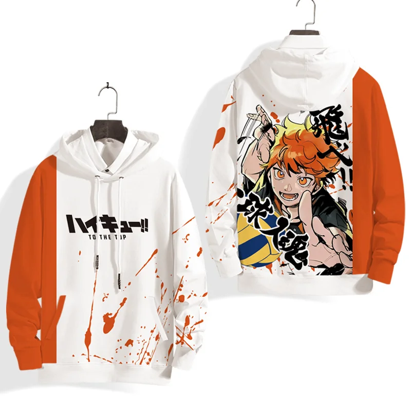وصول أنيمي Haikyuu تأثيري هوديي النساء الرجال Harajuku البلوز Y2k الشارع الشهير ثلاثية الأبعاد طباعة الهيب هوب البلوز طويلة الأكمام مقنعين #5