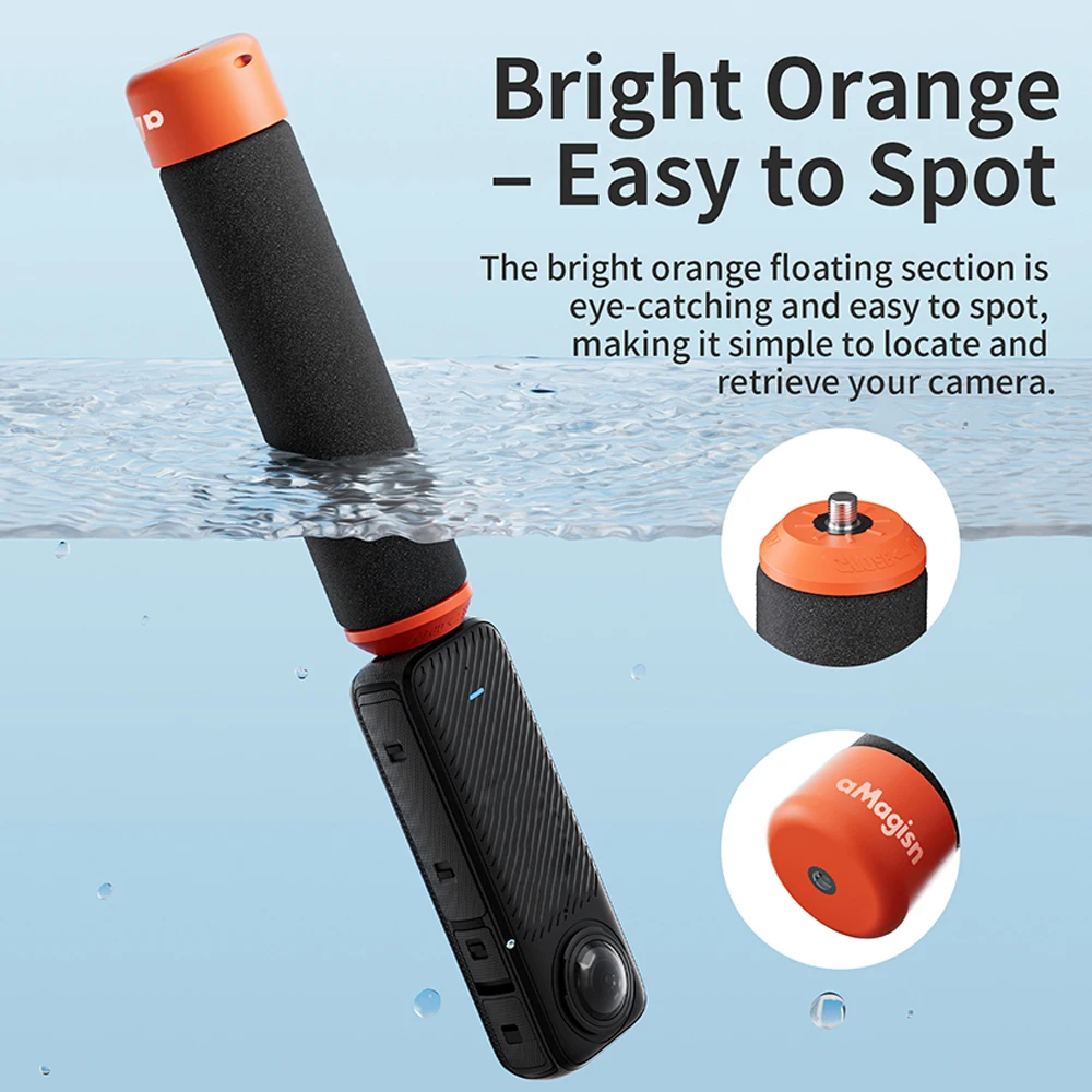 

Sports Camera Buoyancy Rod Handle Holder for Insta360/DJI OSMO/Hero 12 11 10 9 8 7 Float Handle Mount Action Camera Accessories