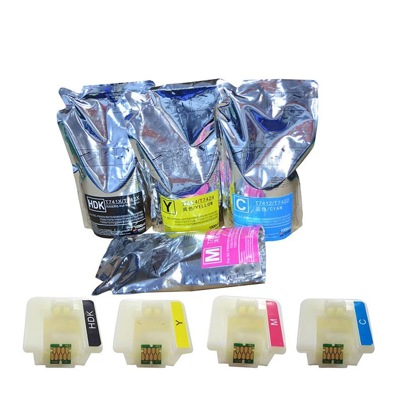 1000ML T7411 T7414 T741X Dye Sublimation Ink Pack For Epson SureColor F6000 F6070 F6200 F6270 F7000 F7200 F7270 F9200