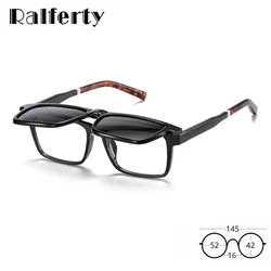 Ralferty Ultra-light Clip On Glasses Men Magnetic Sunglasses Male Flip Up Sunglass Rectangle Driver Shades For Man Optic Frames