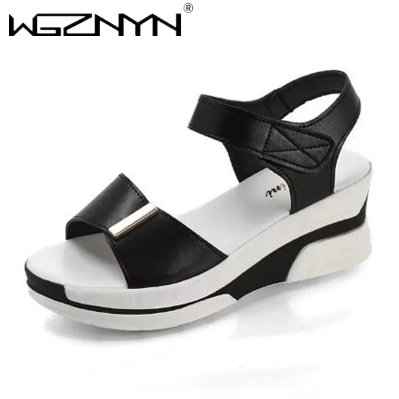 High Heel Sandals Women\'s Summer New Designer Platform Open Toe Wedges Heel White Sandals Wedges Shoes for Women Fashion Shoes