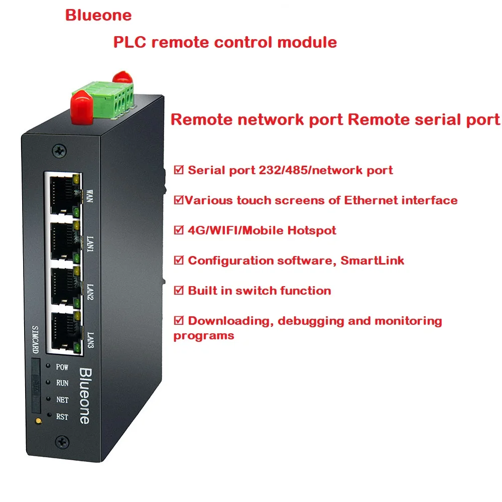 

PLC remote control module remote debugging online programming configuration monitoring HJ8300 HJ8300W