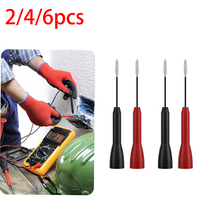 2/4/6pcs Insulation Piercing Needle Non-destructive Multimeter Test Probes for 2mm Test Leads Multimeter Test Probes