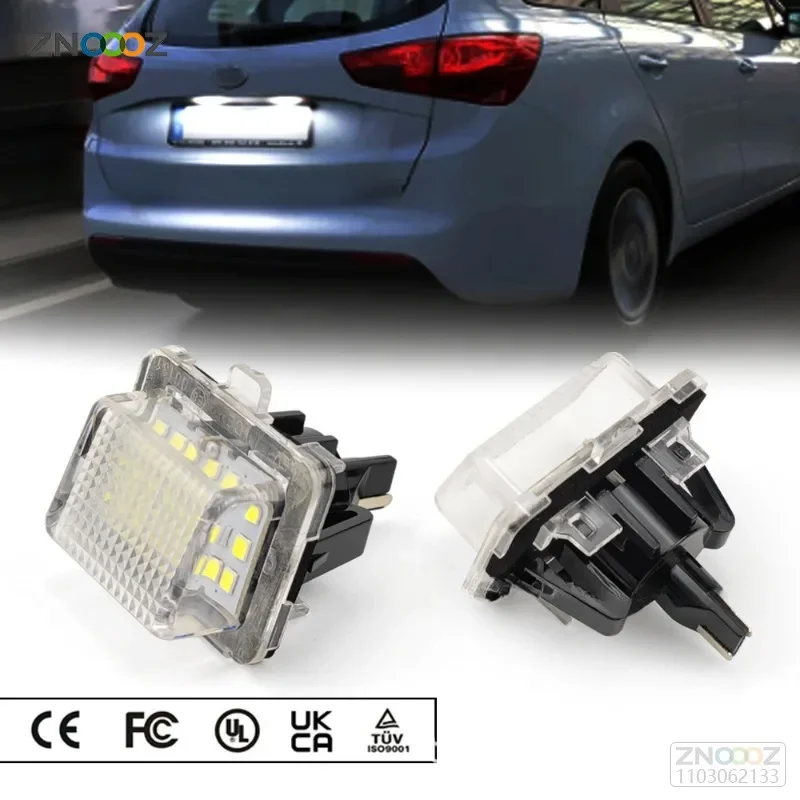 2Pcs Canbus 18LED License Number Plate Light Lamp For  Mercedes Benz W204/W205/W216/W218/W212/W221/W231/W222/CLA C207 C216 CL550