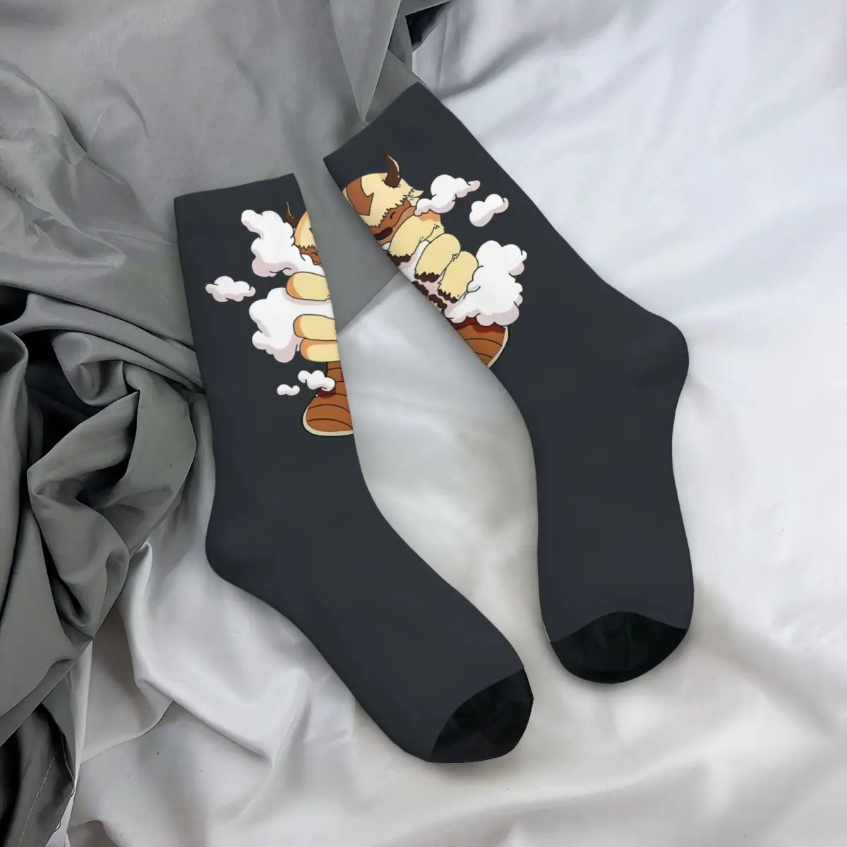 Appa-Chaussettes Antidérapantes avec Nuages pour Couple, Bas Doux, Sports de Plein Air, Design Moyen, Mode Hiver