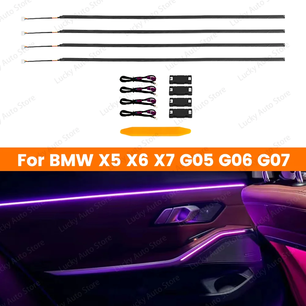 

Four Door Soft Light Strip Ambient Light For BMW X5 X6 X7 G05 G06 G07 Lnterior Modification Light Strip Lamp Refit LED 11 color