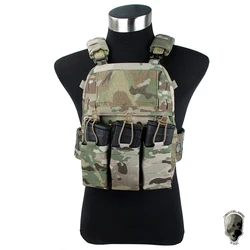 TMC FCV Five Airsoft Plate Carrier Tactical Vest w/ Mag Pouch 500D Nylon Hunting