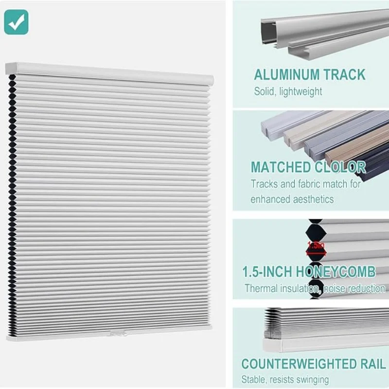 Wholesale Eco-friendly Resist UV And Cold Full Blackout Honeycomb Blinds For Home