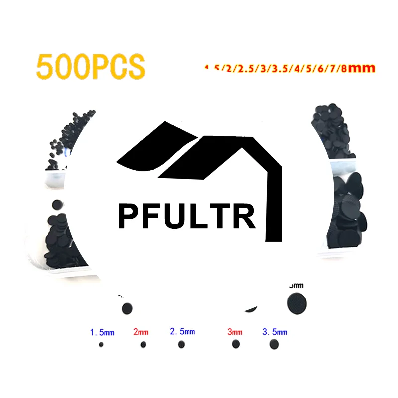 500PCS Different Sizes Conductive Rubber Pads Keypad Repair Kit For IR Remote Control Conductive Rubber Buttons