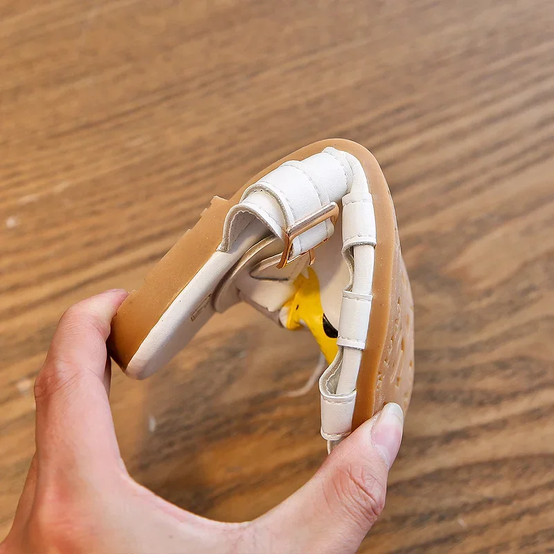 3-12T الصيف تنفس الأطفال أحذية مفتوحة عدم الانزلاق لينة مسطحة القاع موضة لطيف الكرتون نمط طفل الفتيات أحذية الشاطئ #6