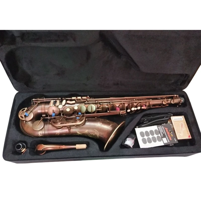 Antique copper 95% copy Mark v1 structure model Bb professional Tenor saxophone professional-grade tone SAX jazz instrument