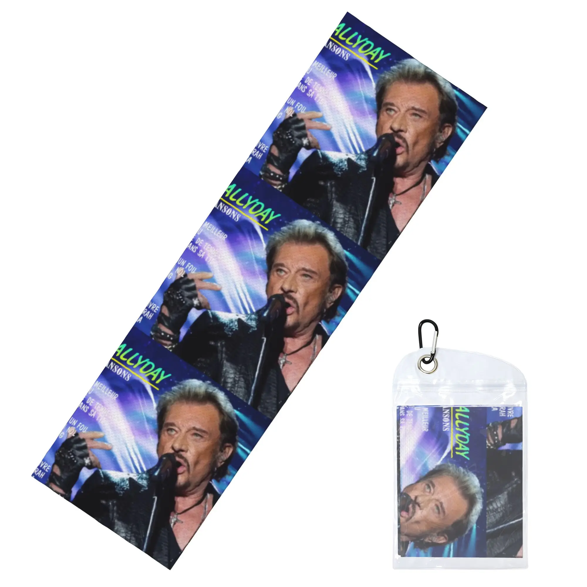 Johnny Hallyday Cold Exercise Towel  France Rock Singer Super Soft Breathable Instant Cooling Towel Swimming Towels