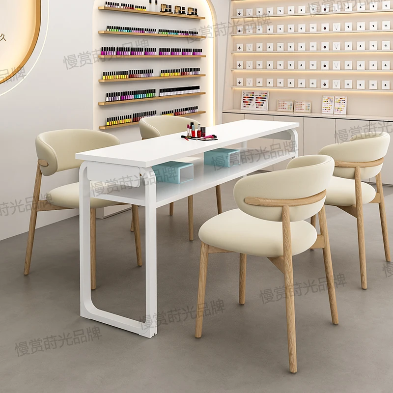 Luxury Storage Nail Table Professionals White Chair Nordic Nail Table Beauty Salon Tavolo Estetista Unghie Home Furniture