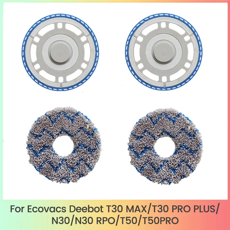 -ESTR حامل الممسحة وسادات الممسحة لـ Ecovacs Deebot T30 MAX/T30 PRO PLUS/N30/N30 RPO/T50/T50PRO أجزاء المكنسة الكهربائية