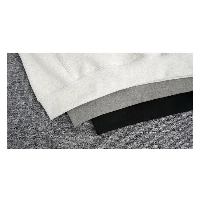 Staffel 8, modische Double Line Herren-Shorts mit Kordelzug, luxuriöses Design, zweireihige Plüsch-Buchstaben-Shorts, High Street Couple, lockere Kurze