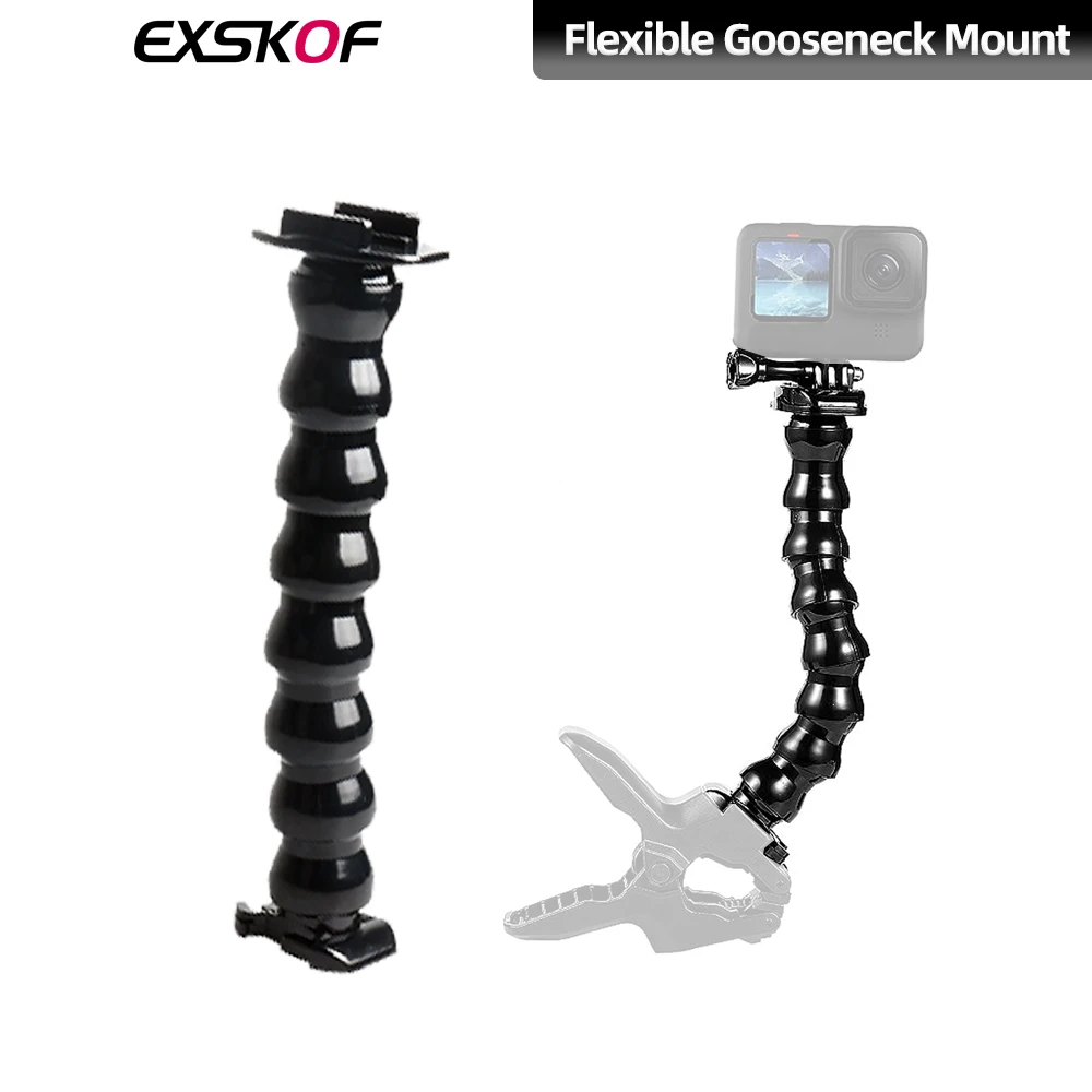 For GoPro Hero 12 Flexible Gooseneck Mount Adjustable Angle Extension Arm For GoPro Hero 12 11 10 9 8 7 DJI Action 3 Insta360 X3