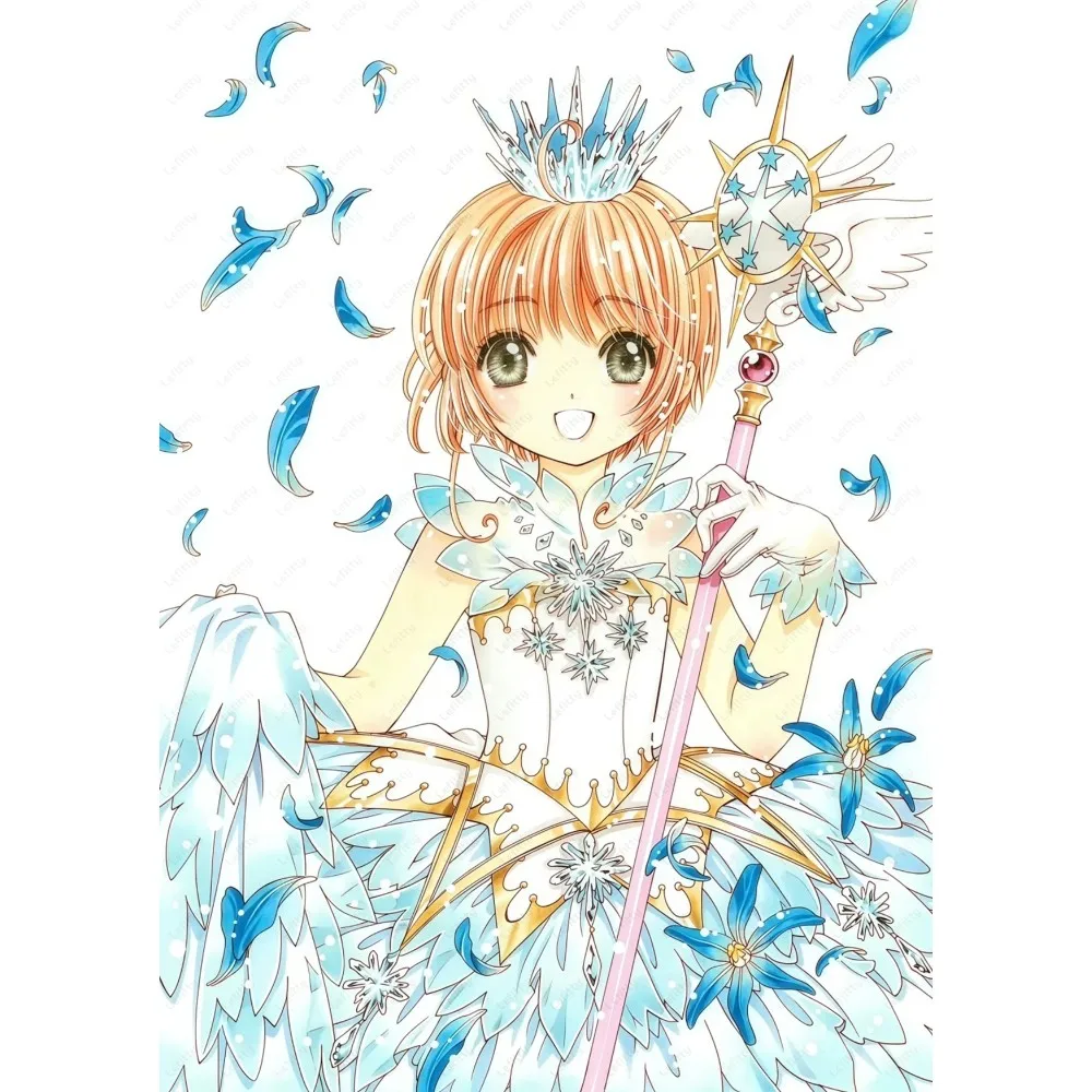 C-Card CaptorS S-Sakura Kawaii Pink Girl Poster Sticky Wall Art Printing Wasserdicht Home Living Bed Room Bar Ästhetisches Dekor – Detail 13