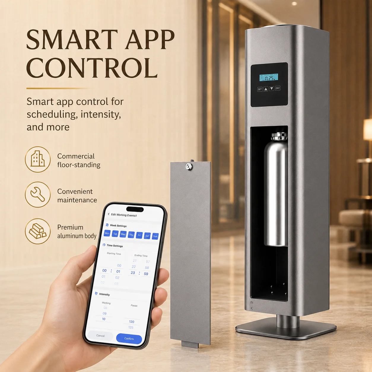 Luxury Aluminum Alloy Tower De - огляд і ціна Smart Scent Machine Commercial