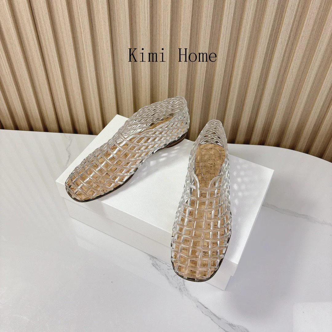 

2024 New Women's Fashion & Innovative Hollow Out Design Sexy Solid Colour Flat Shoes, Elegant Summer Sandals, Outdoor & Travel