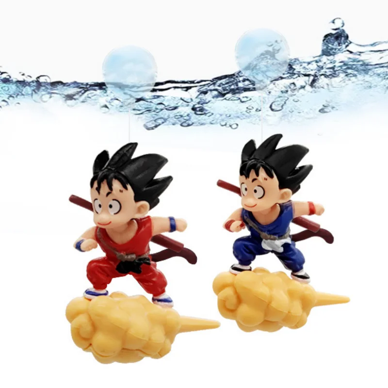 Dragon Ball Z Son Goku Anime Figure Fish Tank Doll Decoration Monkey King Aquarium Ornament Pendent Kawaii Toy Gift For Children