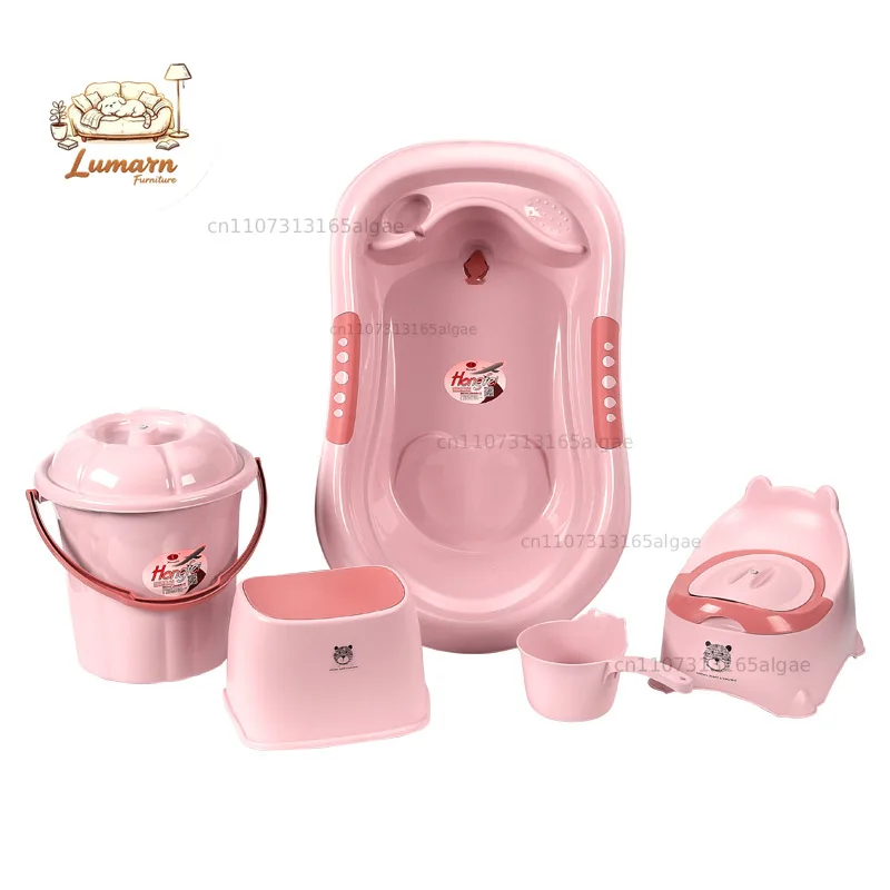 Infant Bathtub Set Maternal and Infant Gifts Thickened Bathtub Bath Bed Newborn Baby Bath Set