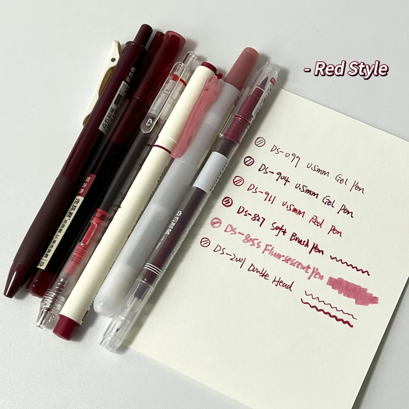 6PCS Colored Calligraphy & Brush Pen Set