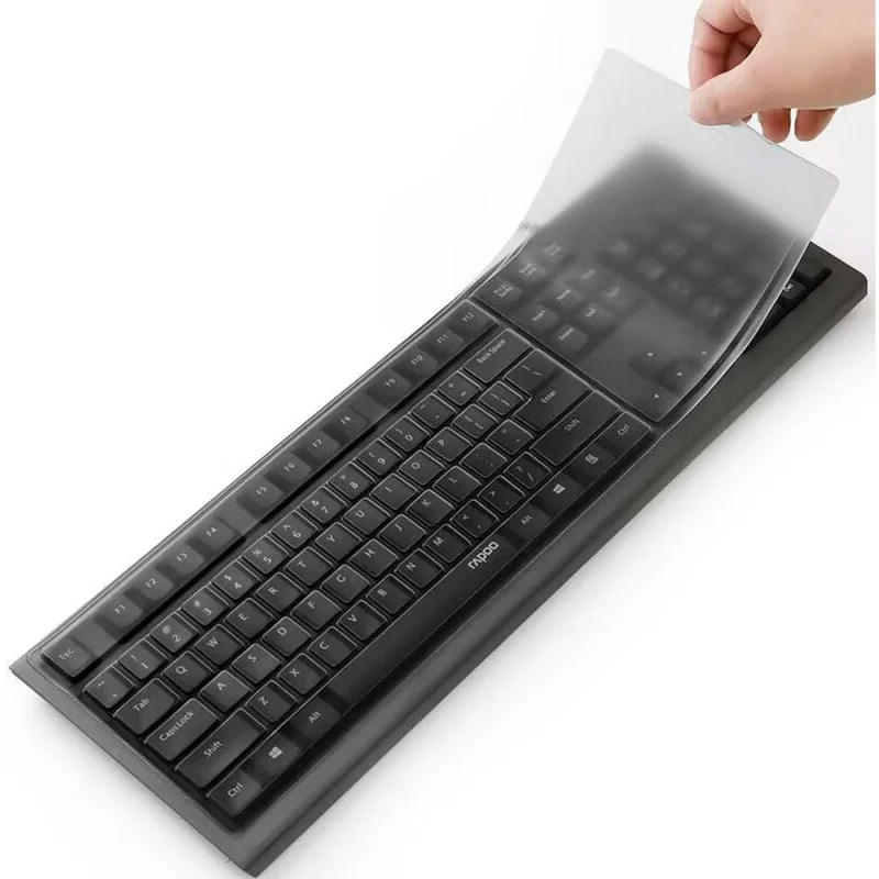 

Thin soft silicone keyboard protector, universal fit for 13-17 inch laptops and 104/107 keys desktop keyboards, dustproof