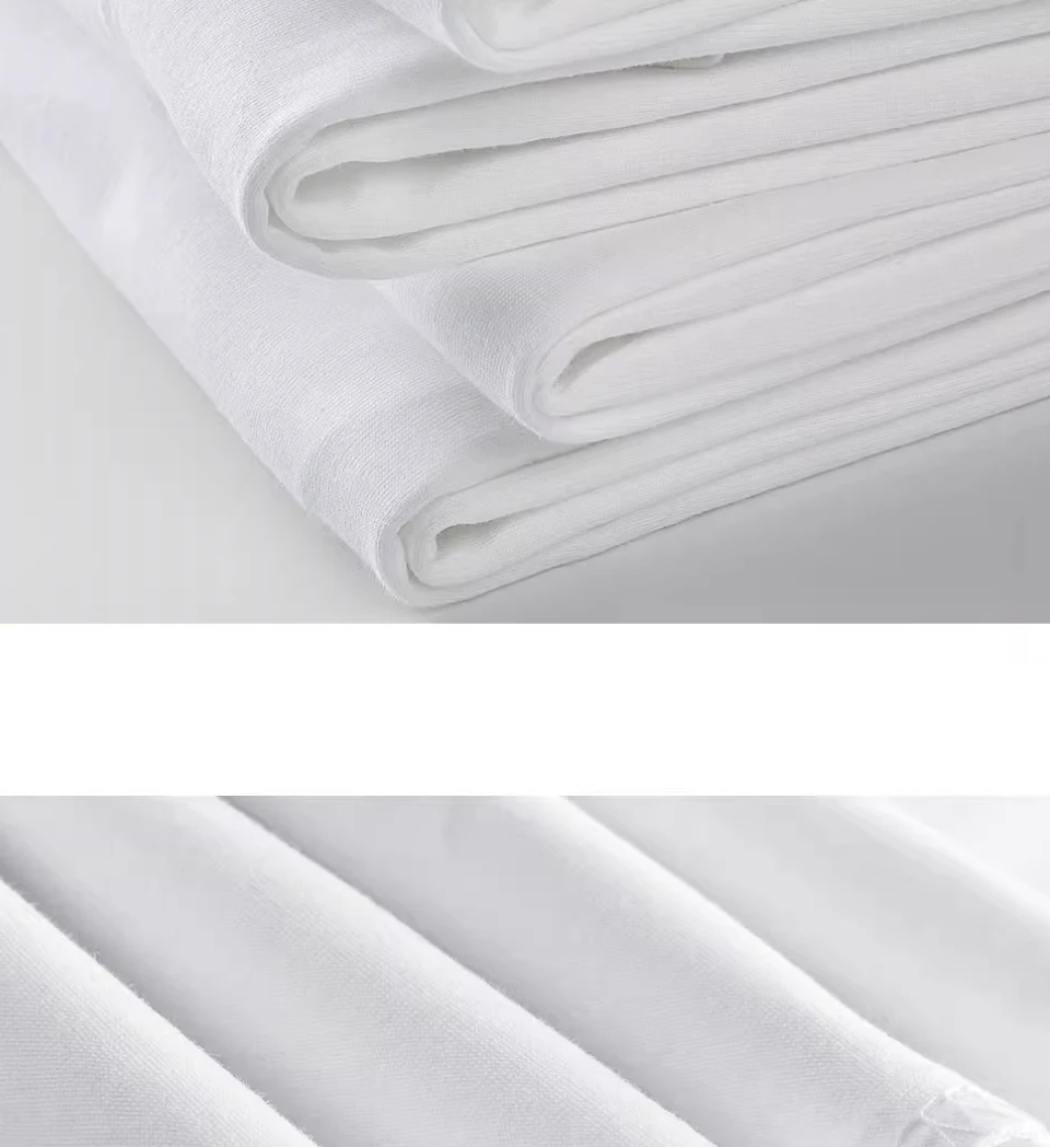 220gsm Schweres Übergrößen-T-Shirt für Herren, Sommer-Qualität Kurzarm-Shirt aus Baumwolle, Einfarbig, Trendy, Lässig, Weiß, Schwarz, Top – Detail 16
