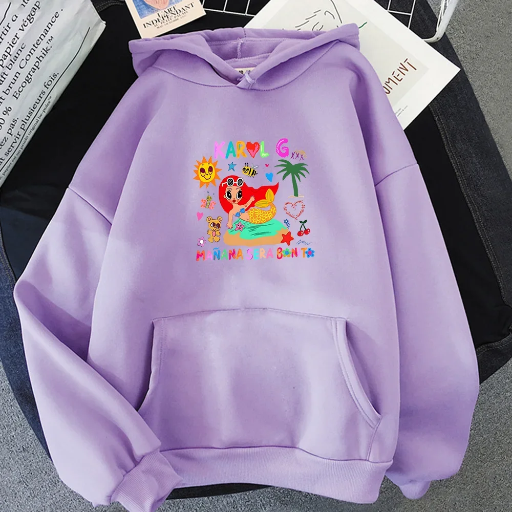 Karoll GG Basic Hoodies Men Kawaii Graphic Sweatshirts New Loose Solid Casual Oversized O-Neck Female Tops Winter Clothes Women