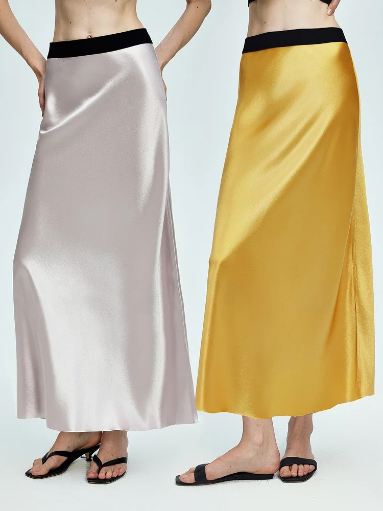 

Юбка UZZO Faionable из ацетата с боковым разрезом и эластичной талией, в ярком контрастном цвете, с косым кроем 45 Deee