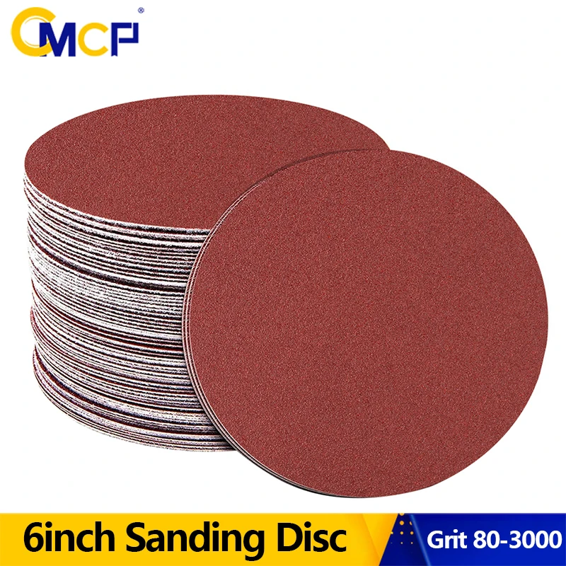 

CMCP Sanding Disc 6inchs(150mm) Sandpaper Grit 80 to 3000 Abrasive Pad Sanding Paper for Wood/Metalworking Polishing Tools