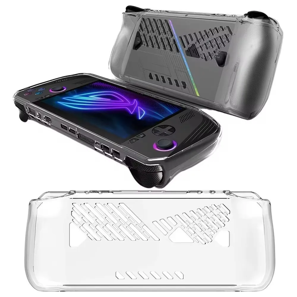 Transparent Clear Black White Protective Case for ASUS ROG Ally X 2024 2023 Soft TPU Case Game Console Anti-Scratch Protector