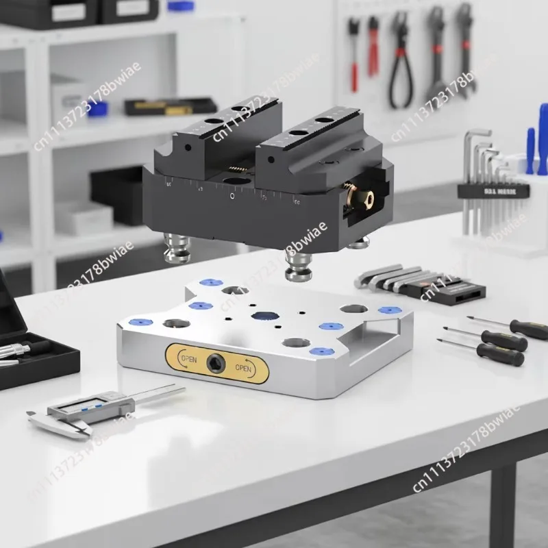High-precision 5-axis self-centering vise - automatic vise for cnc machining center fixture clamping