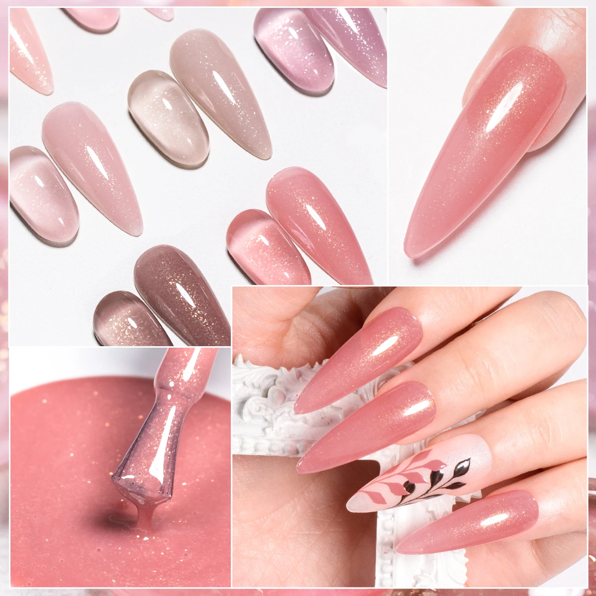 طلاء أظافر جل مطاطي 2 في 1 10 مل، تركيبة نقع طويلة الأمد، خالية من الكحول، مثالية للتقليم #3