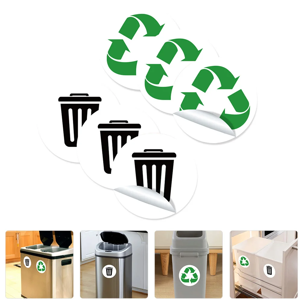 Garbage Classification Label Stickers Waste Bin Decals Sorting Trash Can Outdoor Container Pvc Labels