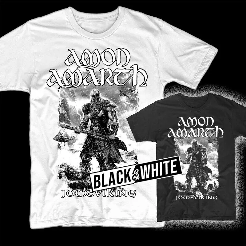 Amon Amarth Jomsviking album T shirt BLACK WHITE sizes S 5XL