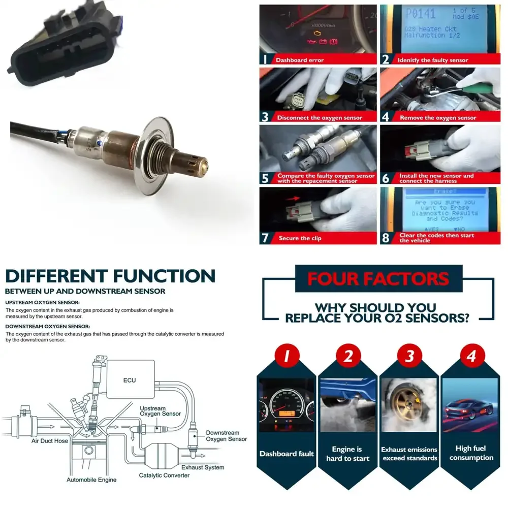 

Oxygen Sensor for Nissan 22693-00Q0D 2269300Q0D Car Auto Parts Engine Emission Control Sensor O2 Sensor Replacement