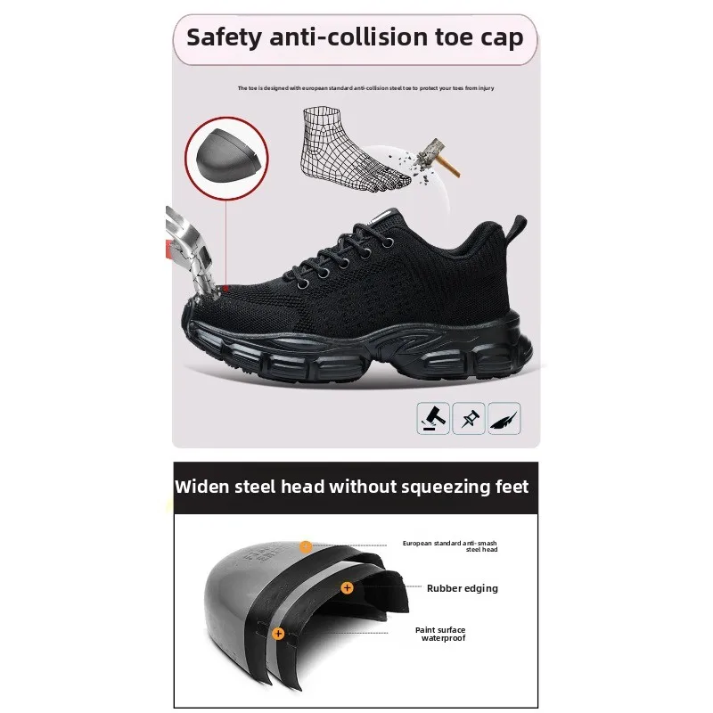 Anti Smashing and Anti Piercing Safety Shoes with Versatile Steel Toe Protection for All Seasons