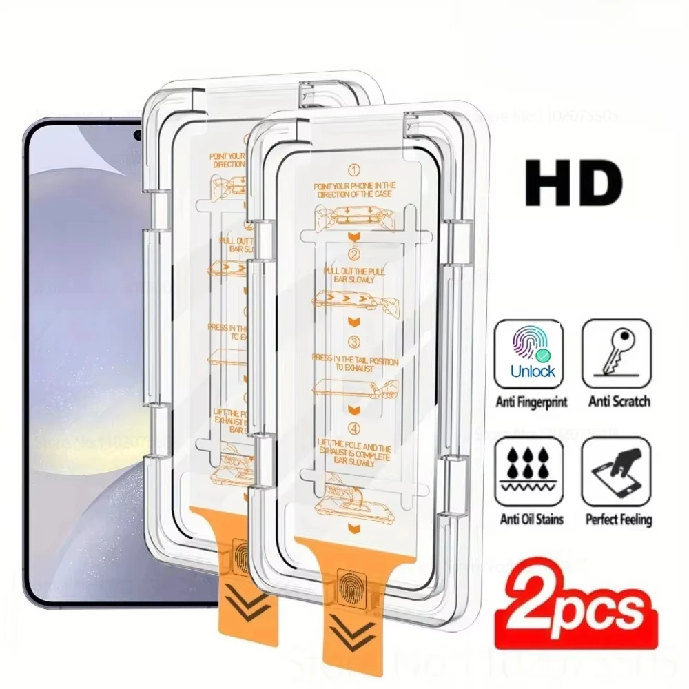 

1-2 шт. Защитные стекла для Samsung Galaxy S26 Ultra, S26 Plus, S26 Edge с функцией разблокировки по отпечатку пальца, без пыли при установке