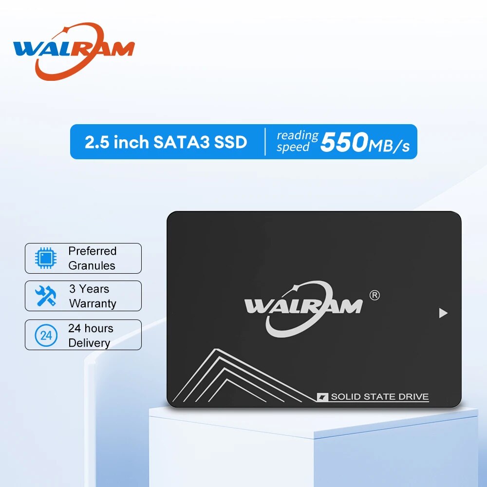  WALRAM SSD 512GB 128GB 256GB Hard Disk Drive SATA3 SSD 1TB 120GB 240GB 480GB Hdd 2.5 "Internal Solid State Drive For PC Laptop 