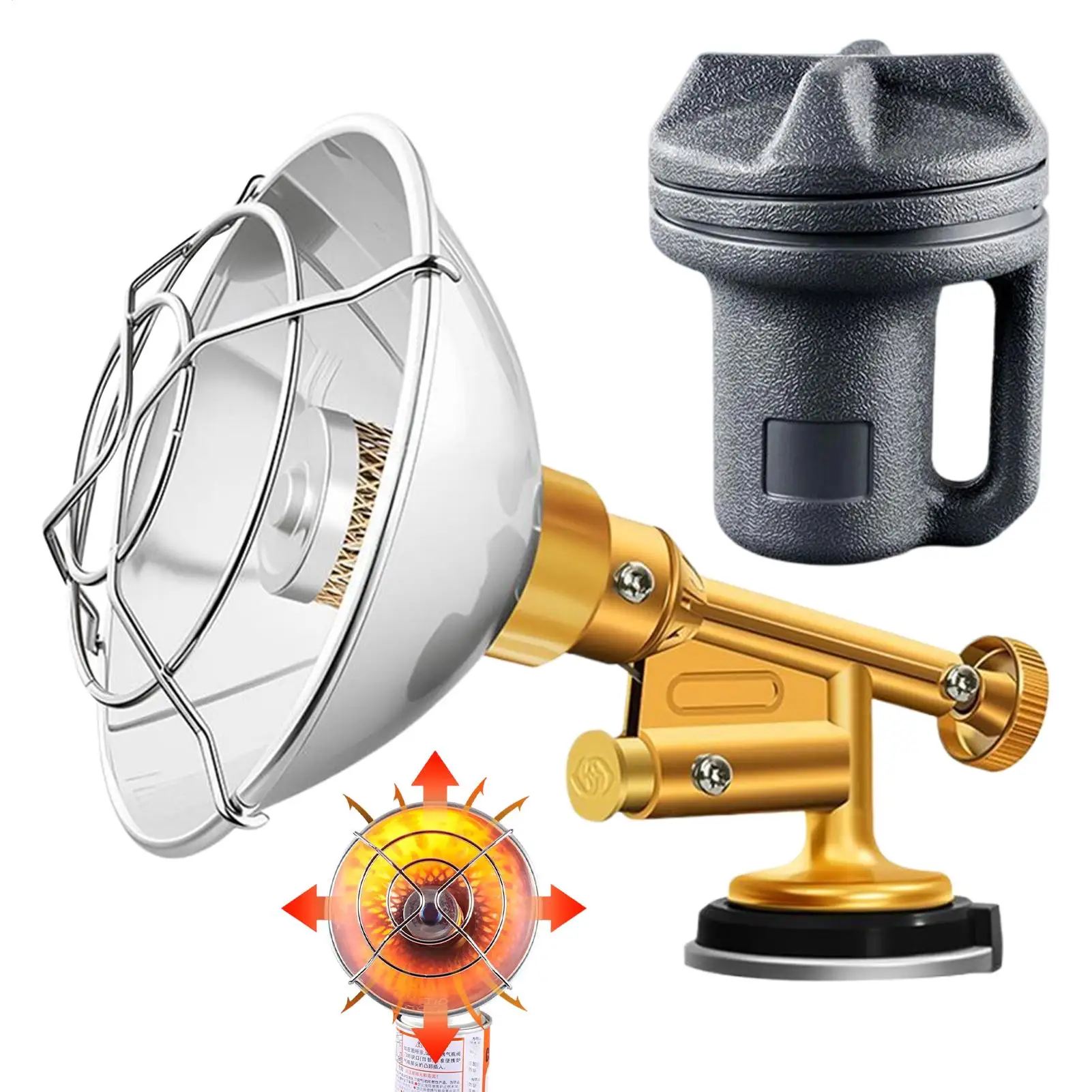 سخان التخييم المحمول في الهواء الطلق الفولاذ المقاوم للصدأ الدبابات سخان علوي مع الإشعال لحفلات خيمة التخييم جراجات الحبار