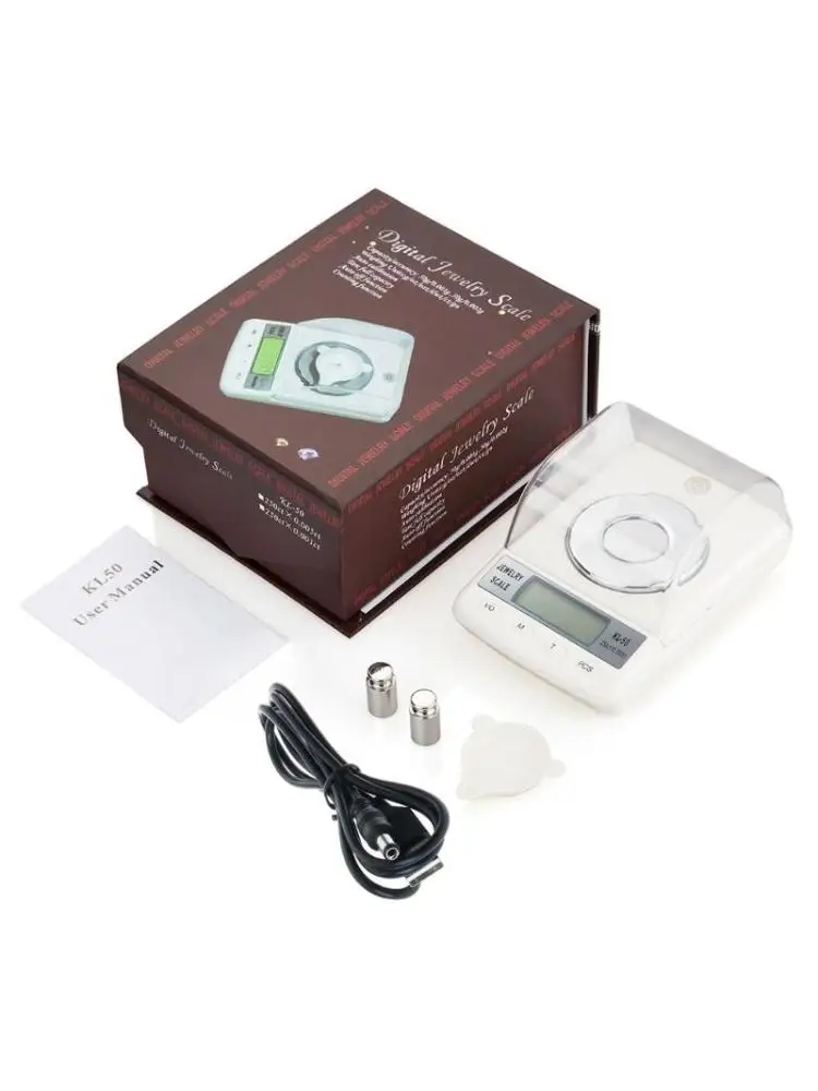 0.001g x 50g Digital Scale Mini Pocket Jewelry Gold Silver Coin Herb Grain