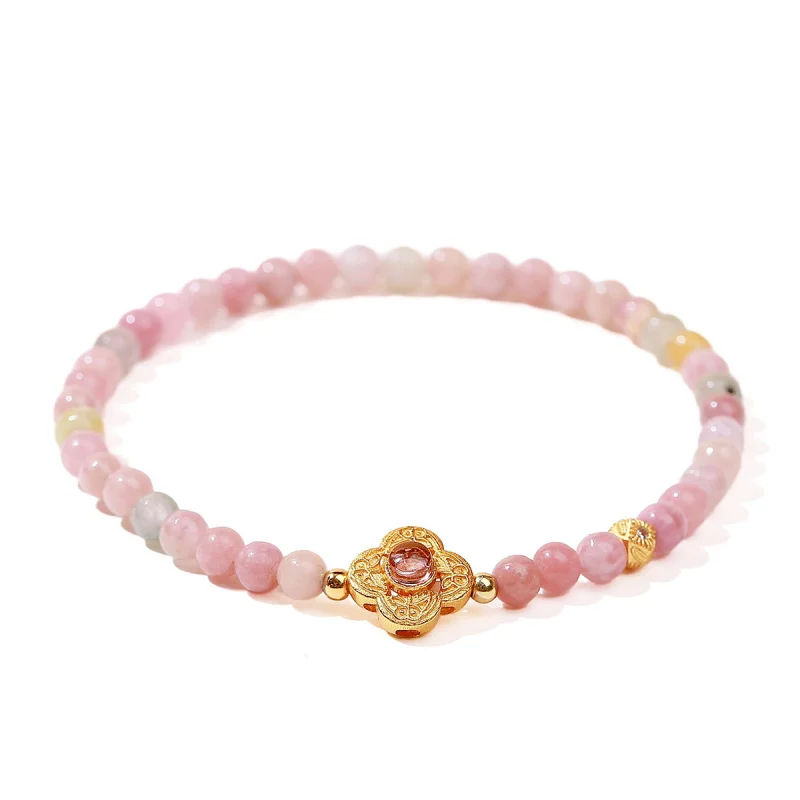 

Shinzue Jewelry Pink Tourmaline New Style Women's Bracelet Girlfriend Natural Stone Simple Li